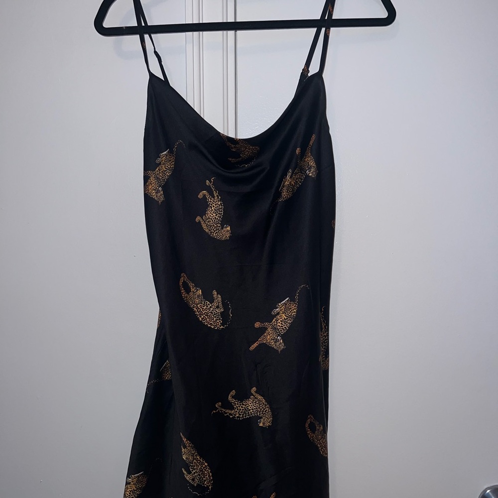 Elegant Black and Gold Mini Dress